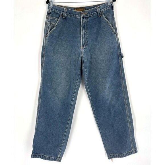 Vintage Y2K Timberland Mens Utility Baggy Loose Fit Carpenter Jeans Size 33 x 32 - Picture 2 of 15